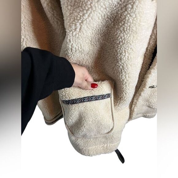 BLAIR SHERPA WESTERN COAT IN COLOR CREAM/LIGHT TAN WOMENS SIZE MEDIUM - Picture 10 of 12